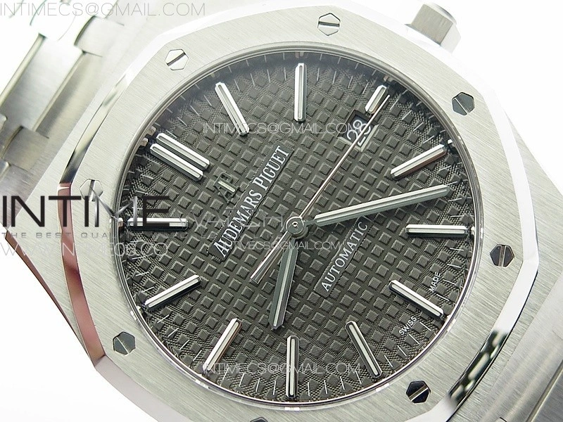 Royal Oak 41mm 15400 SS APSF 1:1 Best Edition Gray Textured Dial on SS Bracelet A3120 Super Clone V3