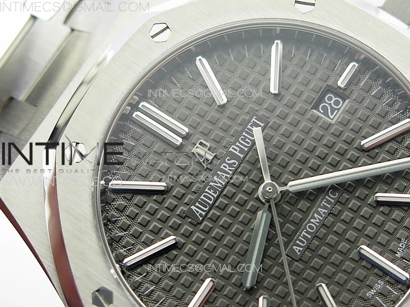 Royal Oak 41mm 15400 SS APSF 1:1 Best Edition Gray Textured Dial on SS Bracelet A3120 Super Clone V3