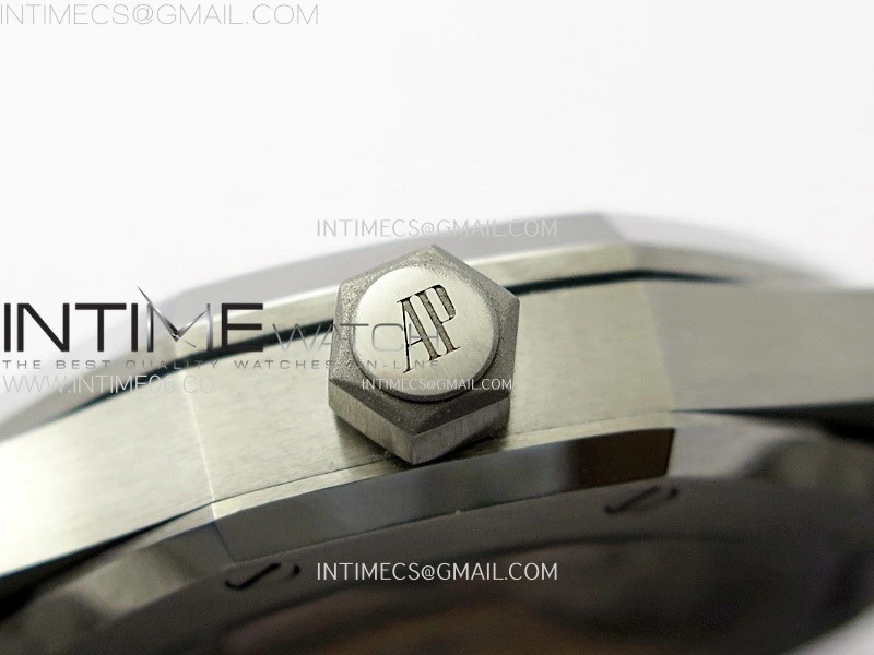 Royal Oak 37mm 15450 SS APSF 1:1 Best Edition Silver Textured Dial on SS Bracelet SA3120 Super Clone