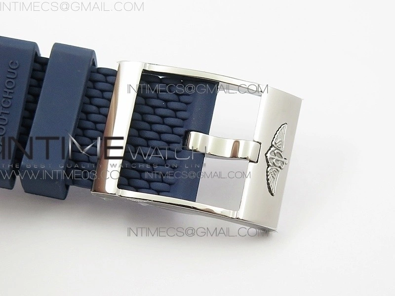 SuperOcean 42mm AB2010 SS OMF 1:1 Best Edition Blue Dial Blue Ceramic Bezel on Blue Rubber strap A2824