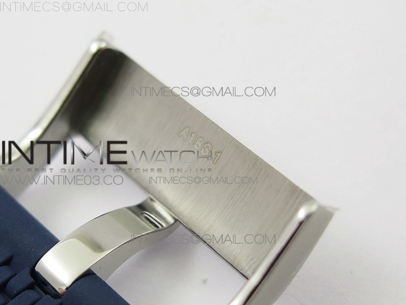 SuperOcean 42mm AB2010 SS OMF 1:1 Best Edition Blue Dial Blue Ceramic Bezel on Blue Rubber strap A2824