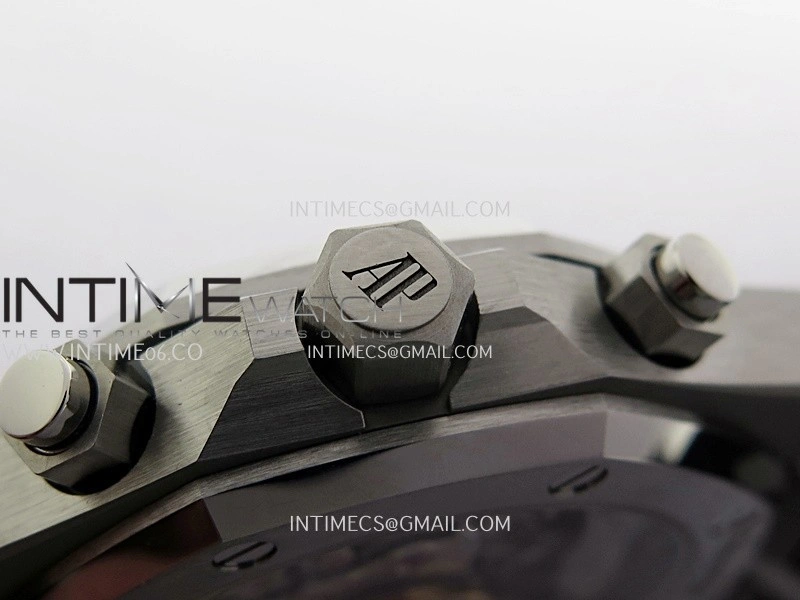 Royal Oak Chrono 26240 SS V2 DDF 1:1 Best Edition Silver Dial On Black Rubber Strap Super Clone DD4401