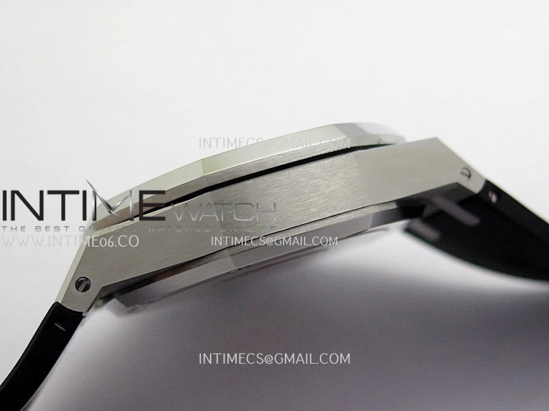 Royal Oak Chrono 26240 SS V2 DDF 1:1 Best Edition Silver Dial On Black Rubber Strap Super Clone DD4401