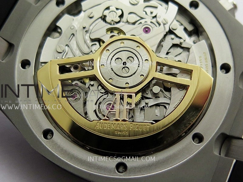 Royal Oak Chrono 26240 SS V2 DDF 1:1 Best Edition Silver Dial On Black Rubber Strap Super Clone DD4401