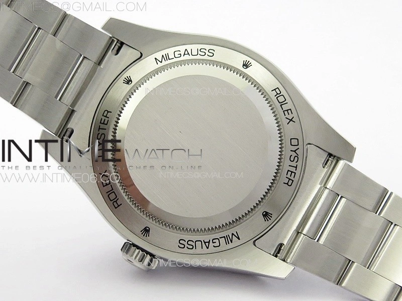 Milgauss 116400 GV Real Green Sapphire SS APSF 1:1 Best Edition Blue Dial on SS Bracelet A2824