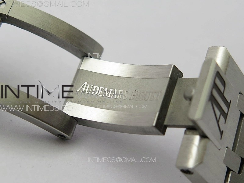 Royal Oak 41mm 15500 SS ZF 1:1 Best Edition Black Textured Dial on SS Bracelet A4302 Super Clone V3