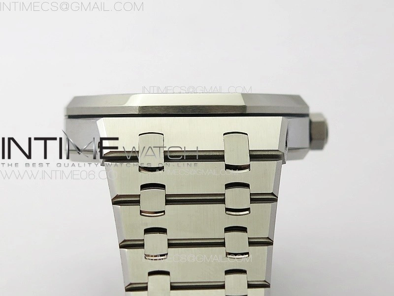 Royal Oak 41mm 15500 SS ZF 1:1 Best Edition White Textured Dial on SS Bracelet A4302 Super Clone V3
