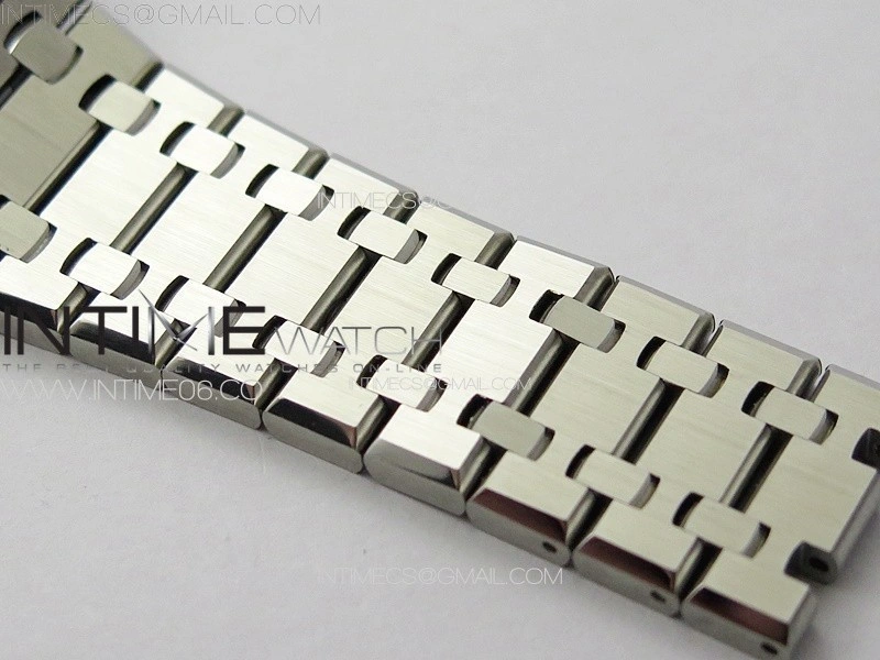 Royal Oak 41mm 15500 SS ZF 1:1 Best Edition White Textured Dial on SS Bracelet A4302 Super Clone V3