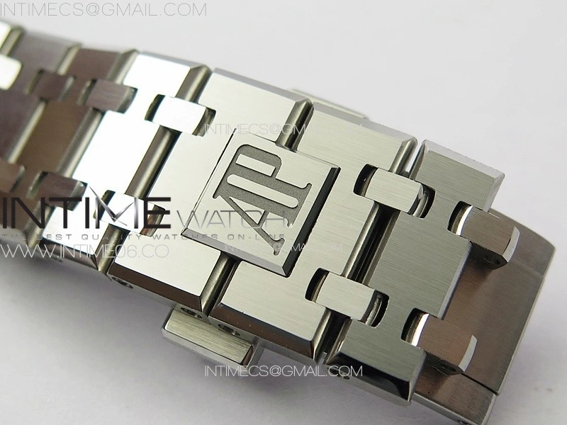 Royal Oak 41mm 15500 SS ZF 1:1 Best Edition White Textured Dial on SS Bracelet A4302 Super Clone V3