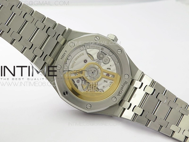 Royal Oak 41mm 15500 SS ZF 1:1 Best Edition White Textured Dial on SS Bracelet A4302 Super Clone V3