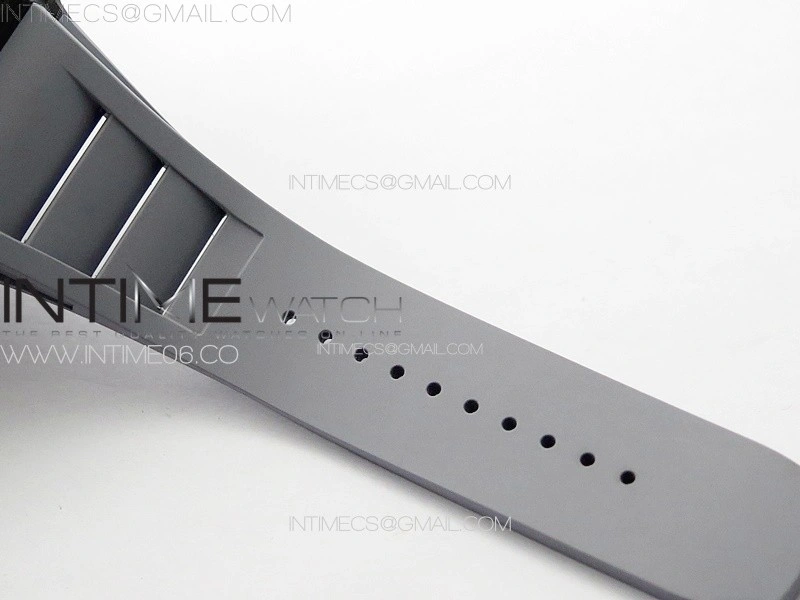 RM035-01 Forged Carbon Case KUF Best Edition Red Crown on Gray Rubber Strap MIYOTA8215