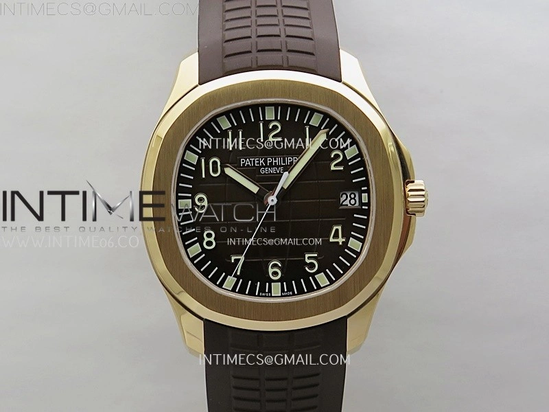 Aquanaut Jumbo 5167R-001 RG PPF 1:1 Best Edition Brown Dial on Brown Rubber Strap Super Clone 26-330 V2
