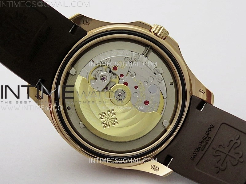 Aquanaut Jumbo 5167R-001 RG PPF 1:1 Best Edition Brown Dial on Brown Rubber Strap Super Clone 26-330 V2