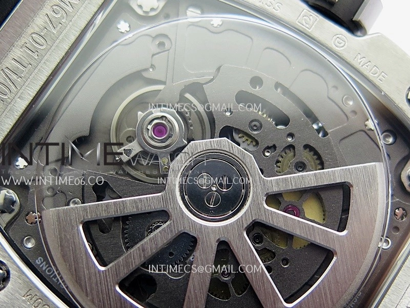 RM67-01 Real Titanium 1:1 Best Edition Skeleton Dial On Black Rubber Strap CRMA7 Clone