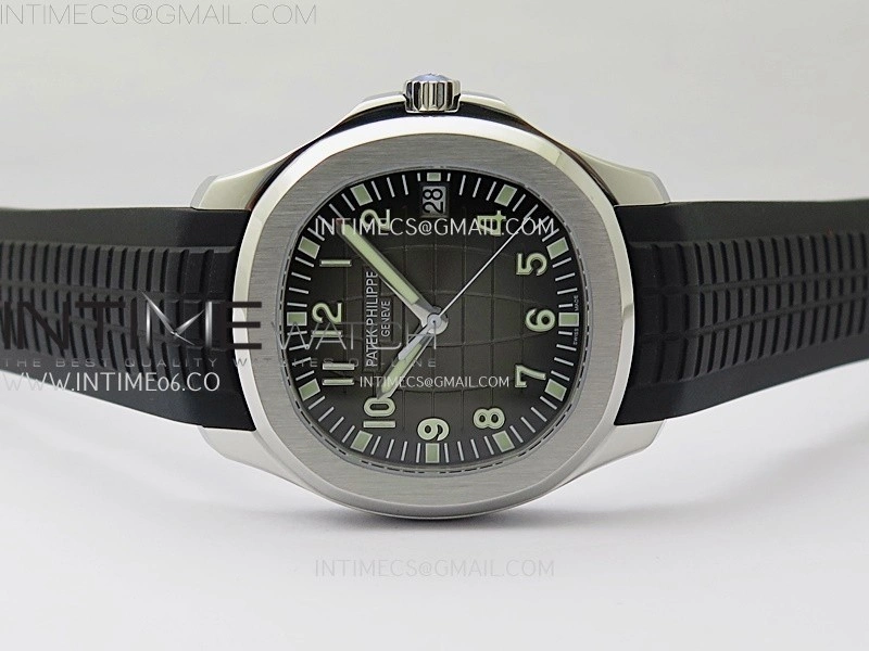 Aquanaut Jumbo 5167A-001 SS PPF 1:1 Best Edition Black Dial on Black Rubber Strap Super Clone 26-330 V2