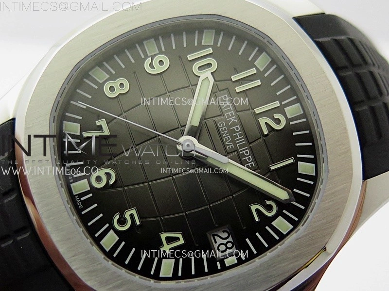 Aquanaut Jumbo 5167A-001 SS PPF 1:1 Best Edition Black Dial on Black Rubber Strap Super Clone 26-330 V2