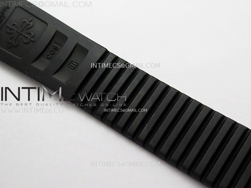 Aquanaut Jumbo 5167A-001 SS PPF 1:1 Best Edition Black Dial on Black Rubber Strap Super Clone 26-330 V2