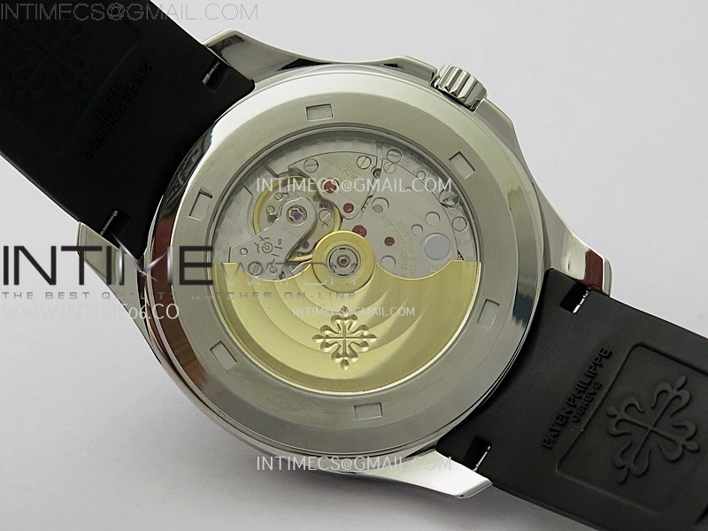 Aquanaut Jumbo 5167A-001 SS PPF 1:1 Best Edition Black Dial on Black Rubber Strap Super Clone 26-330 V2