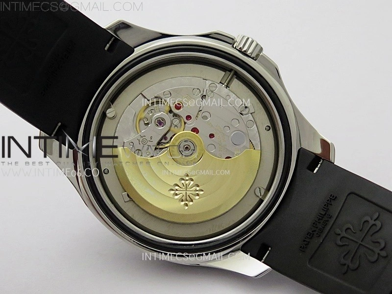 Aquanaut Jumbo 5167A-001 SS PPF 1:1 Best Edition Black Dial on Black Rubber Strap Super Clone 26-330 V2