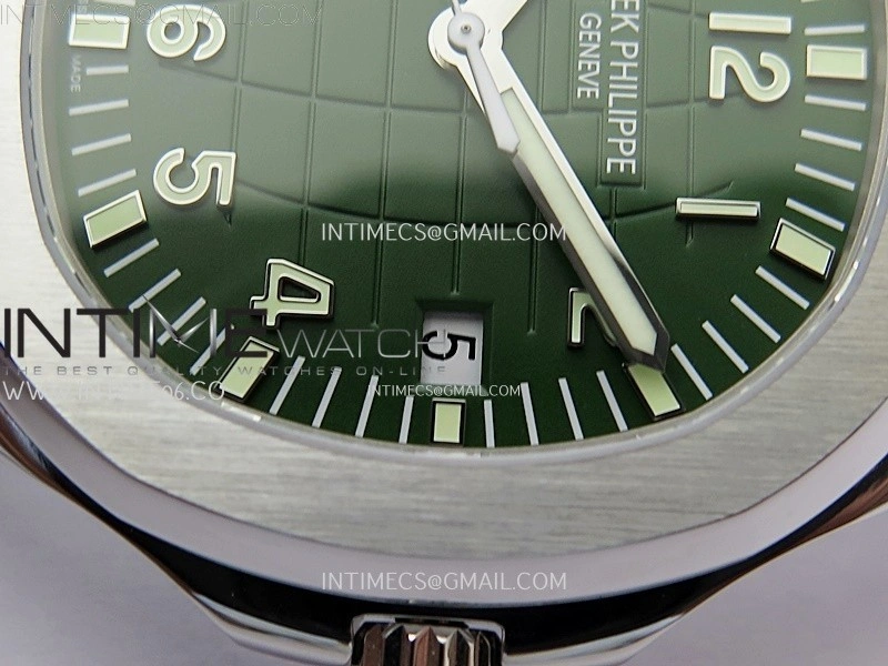 Aquanaut Jumbo 5168G-001 SS PPF 1:1 Best Edition Green Dial on Green Rubber Strap Super Clone 26-330 V2