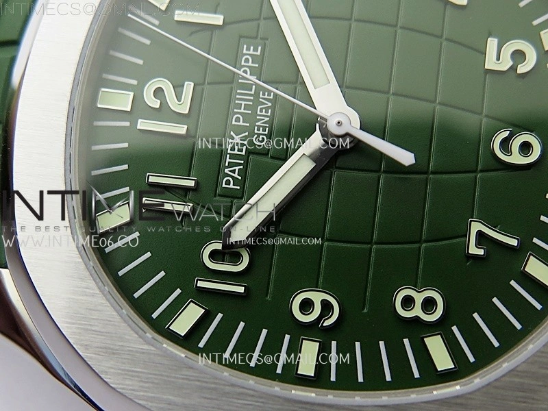 Aquanaut Jumbo 5168G-001 SS PPF 1:1 Best Edition Green Dial on Green Rubber Strap Super Clone 26-330 V2
