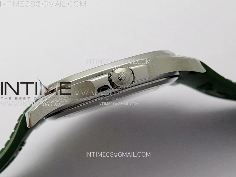 Aquanaut Jumbo 5168G-001 SS PPF 1:1 Best Edition Green Dial on Green Rubber Strap Super Clone 26-330 V2