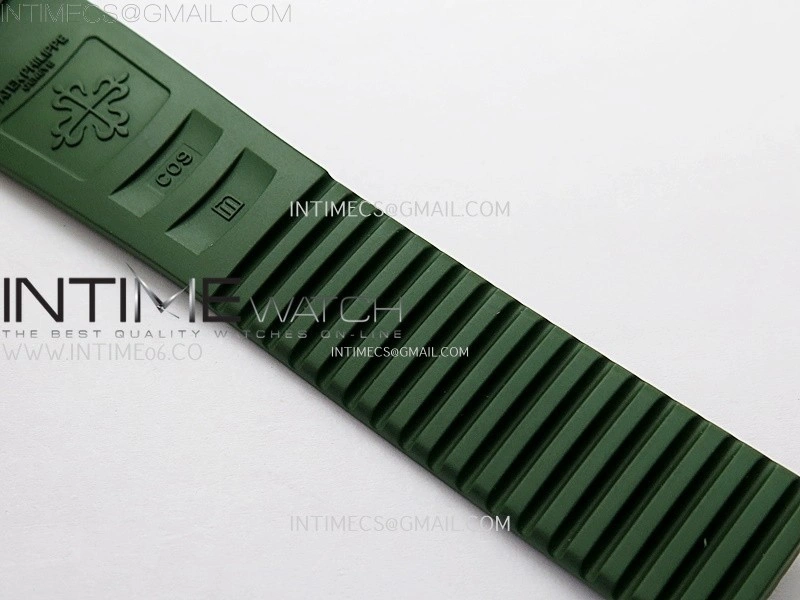 Aquanaut Jumbo 5168G-001 SS PPF 1:1 Best Edition Green Dial on Green Rubber Strap Super Clone 26-330 V2