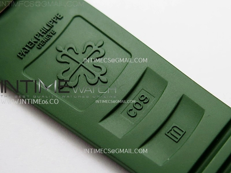 Aquanaut Jumbo 5168G-001 SS PPF 1:1 Best Edition Green Dial on Green Rubber Strap Super Clone 26-330 V2