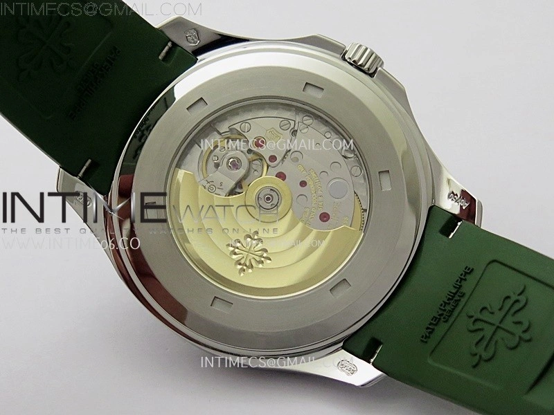 Aquanaut Jumbo 5168G-001 SS PPF 1:1 Best Edition Green Dial on Green Rubber Strap Super Clone 26-330 V2