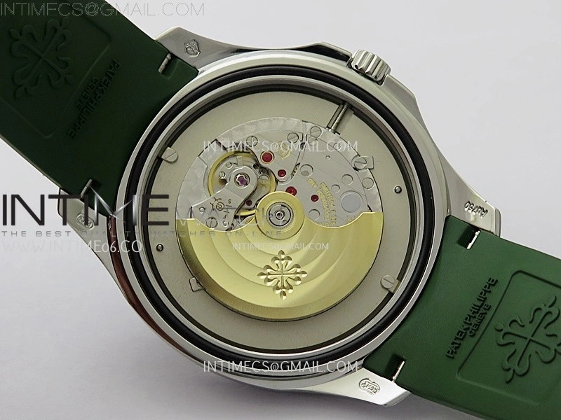 Aquanaut Jumbo 5168G-001 SS PPF 1:1 Best Edition Green Dial on Green Rubber Strap Super Clone 26-330 V2