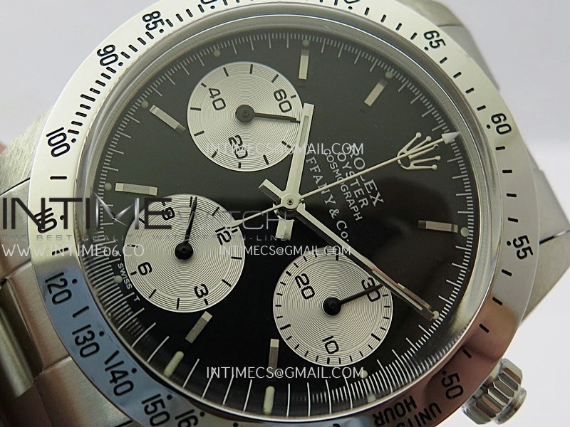 Daytona 6263 Style01 Tiffany SS B12 Best Edition Black Dial White Subdials On SS Bracelet Venus 75