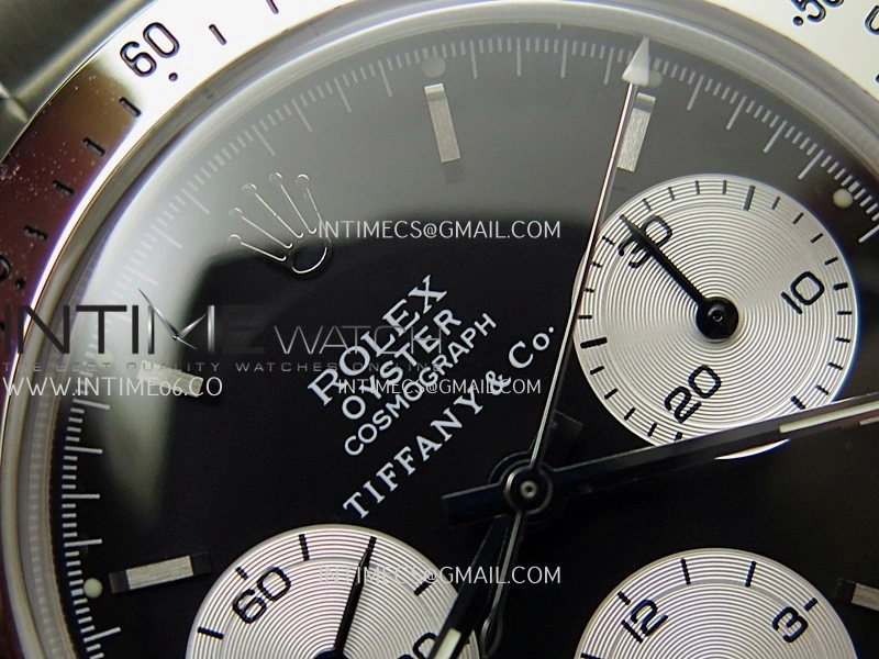 Daytona 6263 Style01 Tiffany SS B12 Best Edition Black Dial White Subdials On SS Bracelet Venus 75