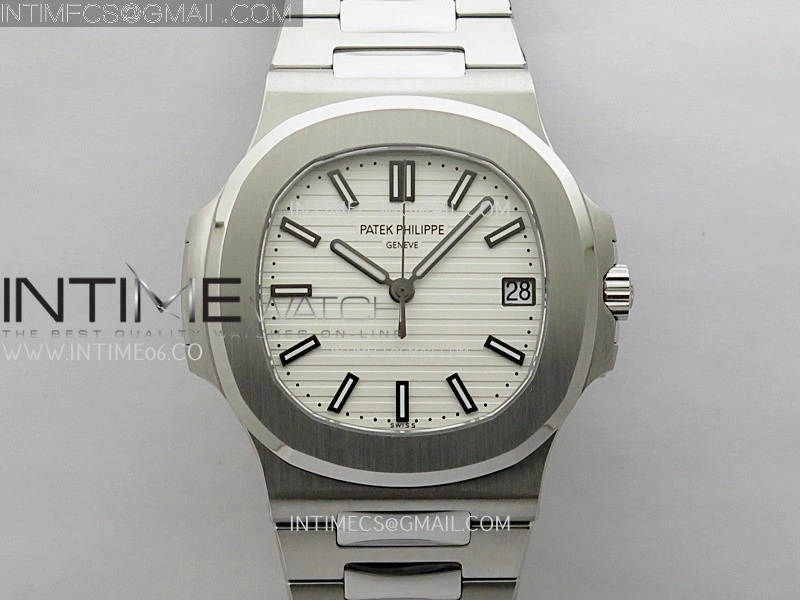 Nautilus 5711 1A-011 PPF 1:1 Best Edition White Textured Dial on SS Bracelet Super Clone 26-330 V5