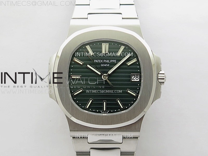 Nautilus 5711 1A-014 PPF 1:1 Best Edition Green Textured Dial on SS Bracelet Super Clone 26-330 V5