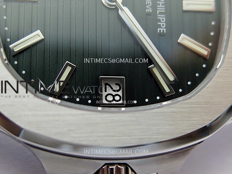 Nautilus 5711 1A-014 PPF 1:1 Best Edition Green Textured Dial on SS Bracelet Super Clone 26-330 V5