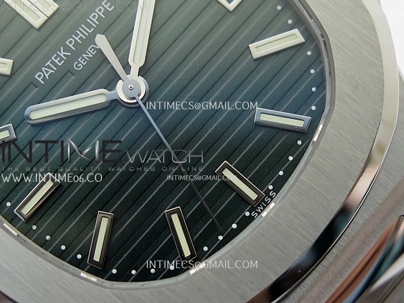 Nautilus 5711 1A-014 PPF 1:1 Best Edition Green Textured Dial on SS Bracelet Super Clone 26-330 V5