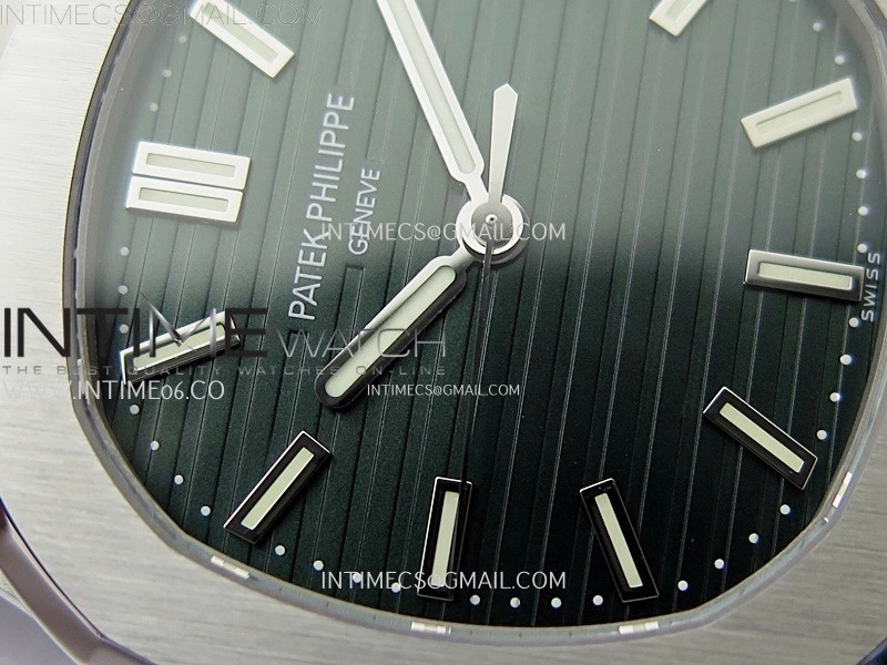 Nautilus 5711 1A-014 PPF 1:1 Best Edition Green Textured Dial on SS Bracelet Super Clone 26-330 V5