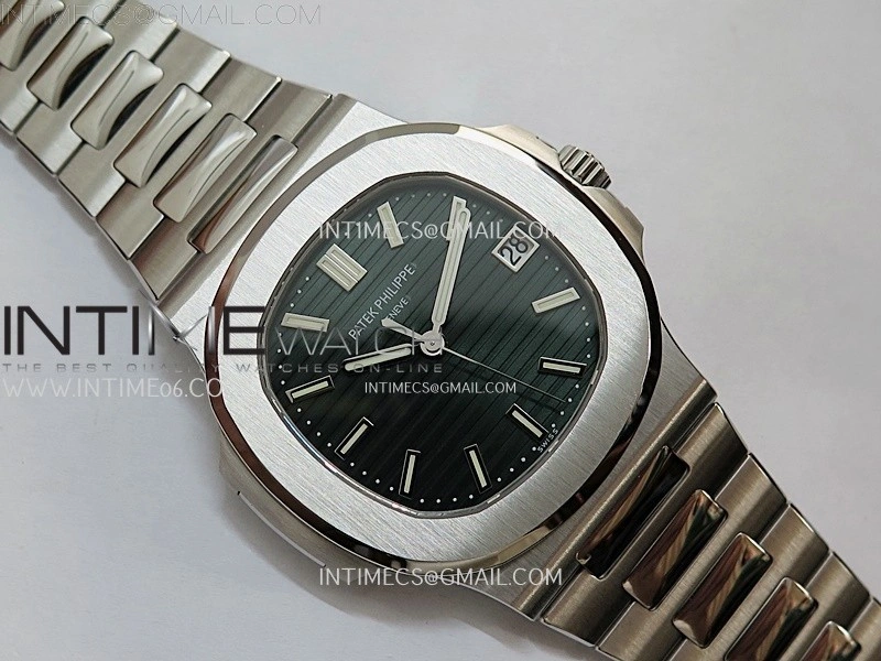 Nautilus 5711 1A-014 PPF 1:1 Best Edition Green Textured Dial on SS Bracelet Super Clone 26-330 V5
