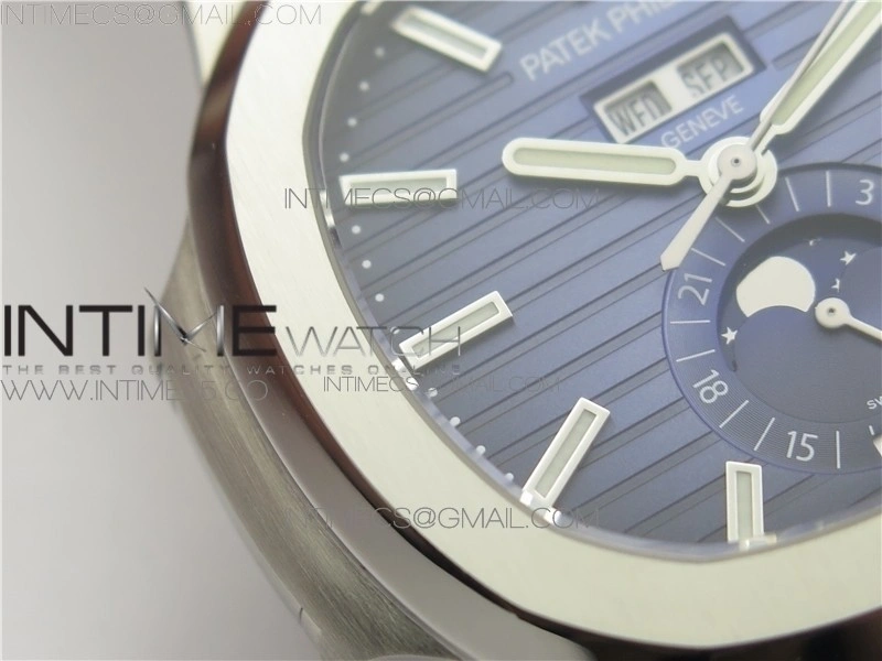 NAUTILUS 5726 1A-014 SS GRF 1:1 BEST EDITION BLUE DIAL WORKING ANNUAL CALENDARON SS BRACELET A.324