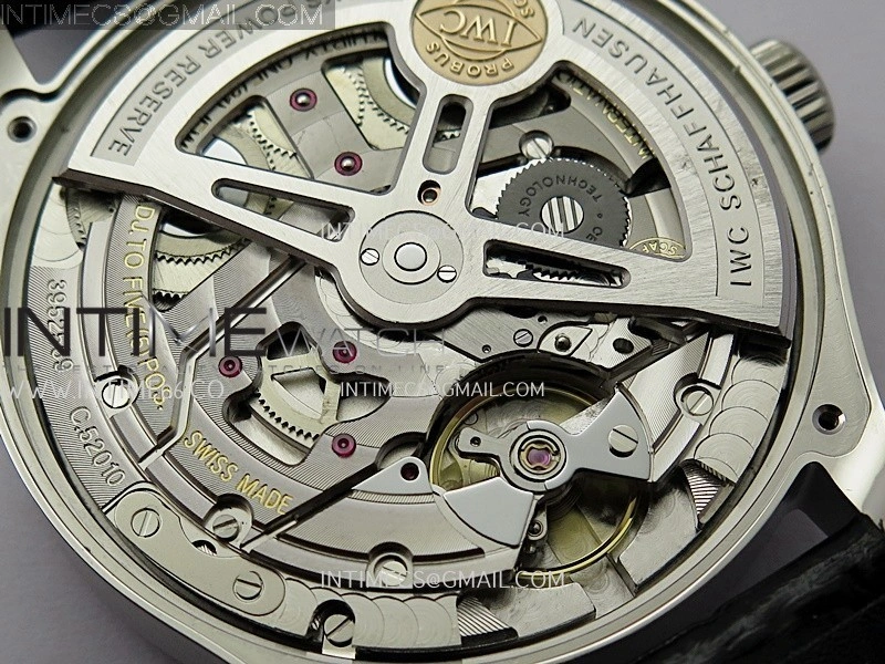 Portuguese Real PR IW501701 SS APSF 1:1 Best Edition Cream Dial RG Marker On Black Leather Strap A52010