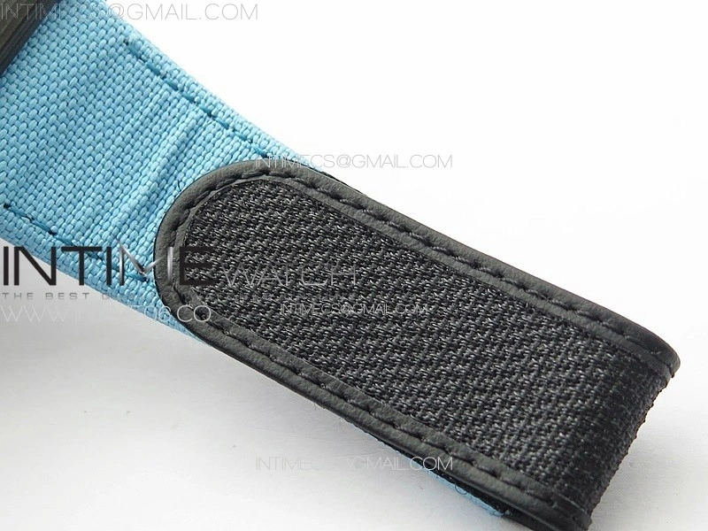RM035-02 Forged Carbon Case KUF Best Edition Blue Crown on Blue Nylon Strap MIYOTA8215