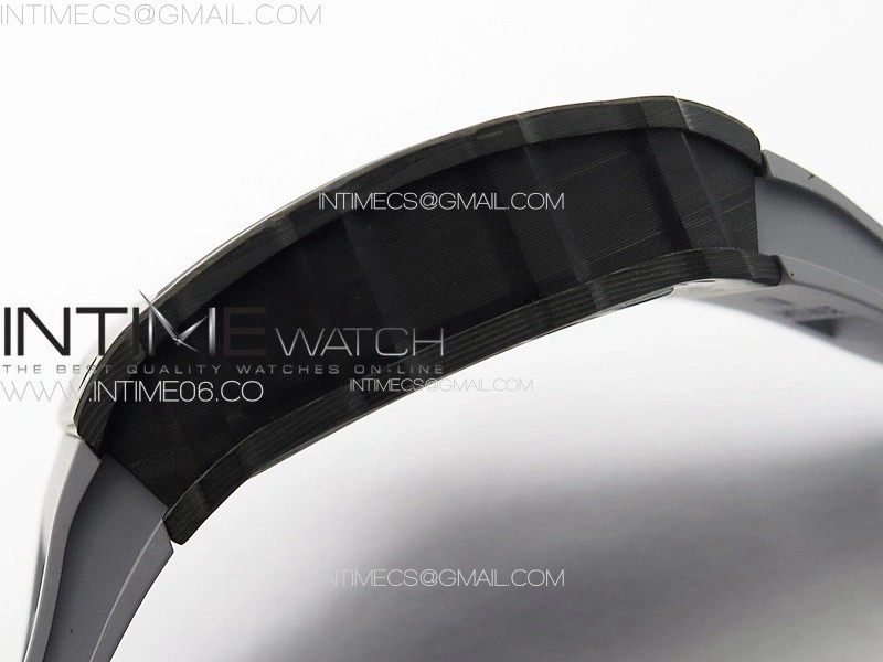RM035-02 Forged Carbon Case KUF Best Edition Red Crown on Gray Rubber Strap MIYOTA8215