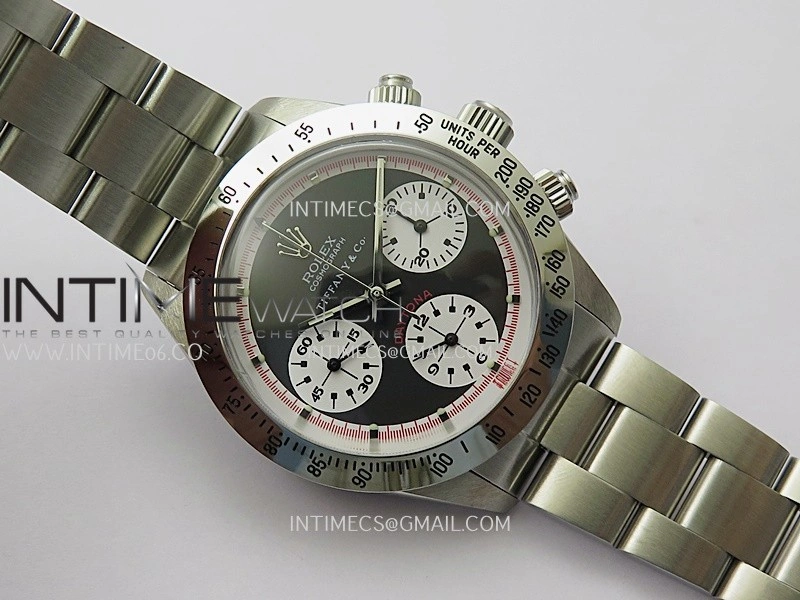 Daytona 6263 Style02 Tiffany SS B12 Best Edition Black Dial White Subdials On SS Bracelet Venus 75
