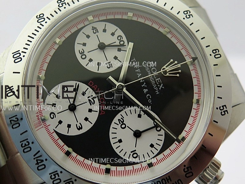 Daytona 6263 Style02 Tiffany SS B12 Best Edition Black Dial White Subdials On SS Bracelet Venus 75