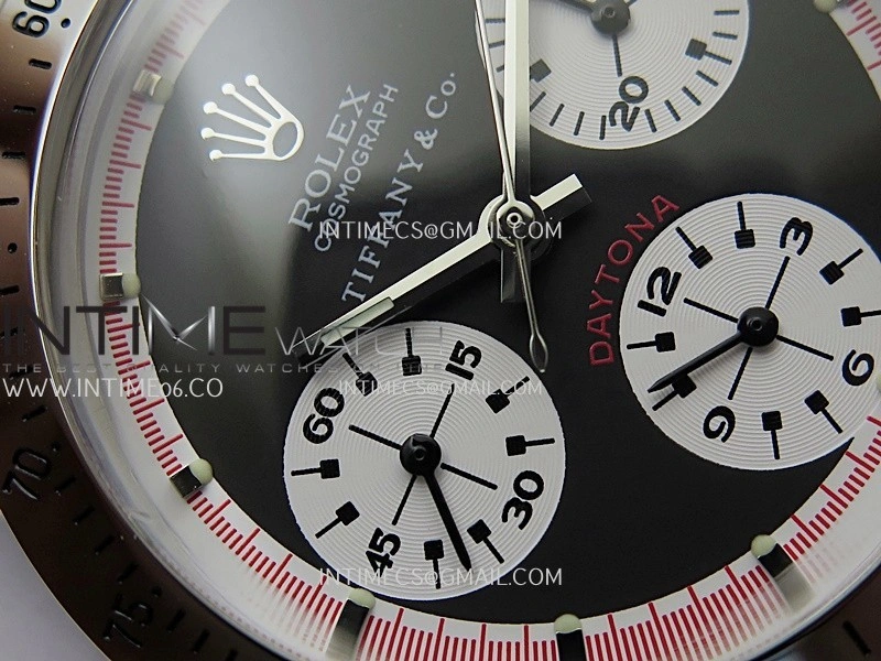 Daytona 6263 Style02 Tiffany SS B12 Best Edition Black Dial White Subdials On SS Bracelet Venus 75