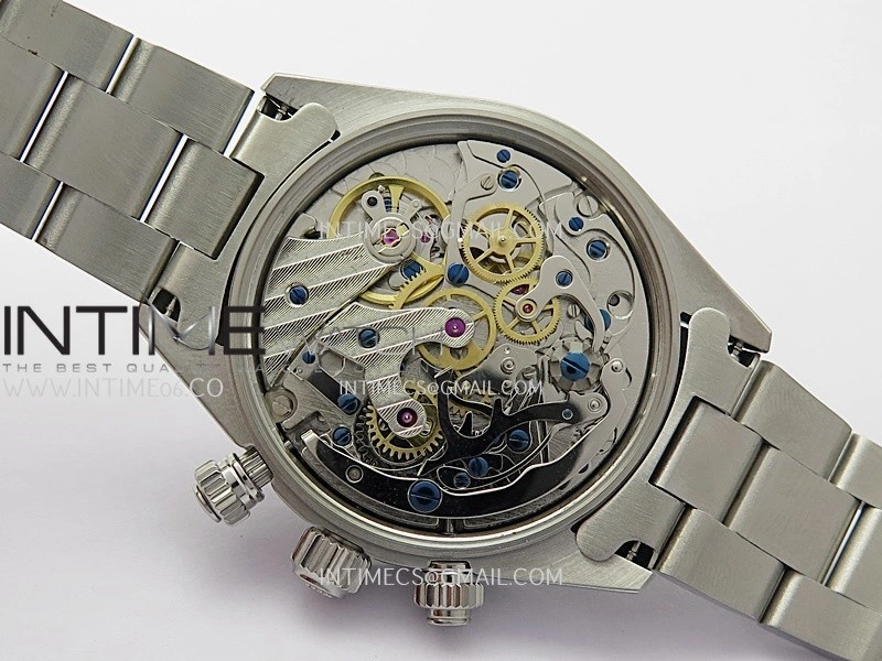 Daytona 6263 Style02 Tiffany SS B12 Best Edition Black Dial White Subdials On SS Bracelet Venus 75