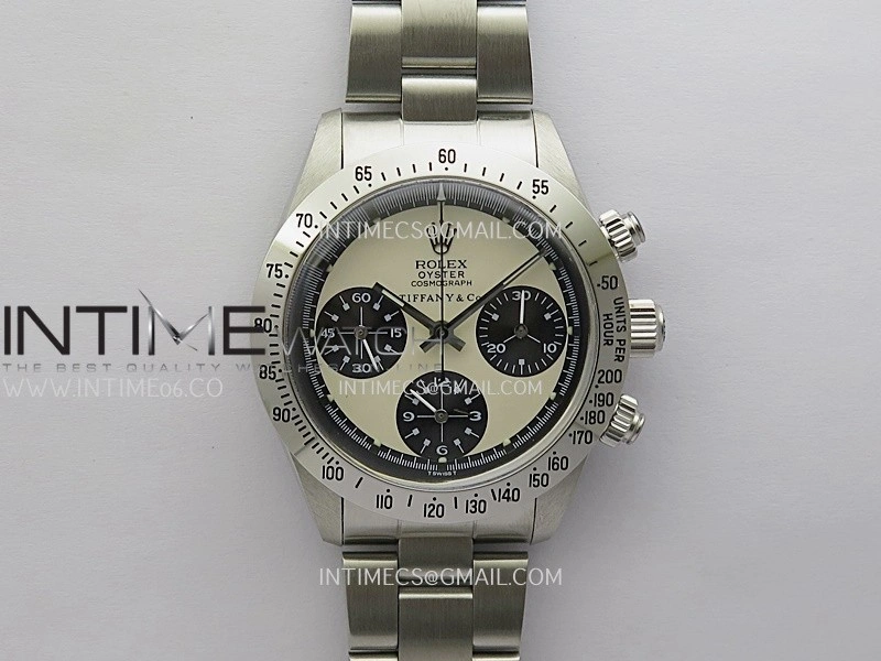 Daytona 6263 Style02 Tiffany SS B12 Best Edition Cream Dial Black Subdials On SS Bracelet Venus 75