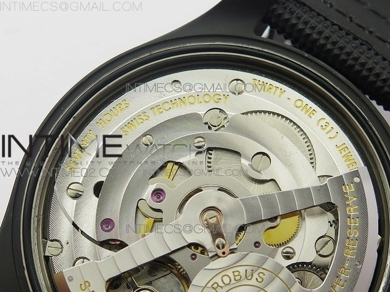 Big Pilot Real PR IW502001 Real Ceramic AZF 1:1 Best Edition Black Dial on Black Calfskin Strap A51111