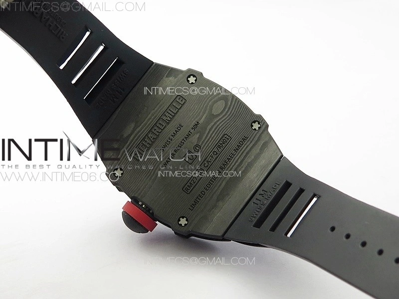 RM027-03 NTPT Real Tourbillon RMF Best Edition Skeleton Dial on Black Rubber Strap