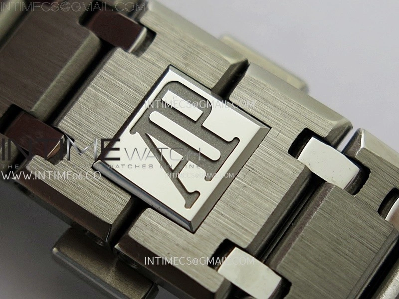 Royal Oak 15202IP 39mm Titanium ZF 1:1 Best Edition Blue Textured Dial on SS Bracelet A2121 V2